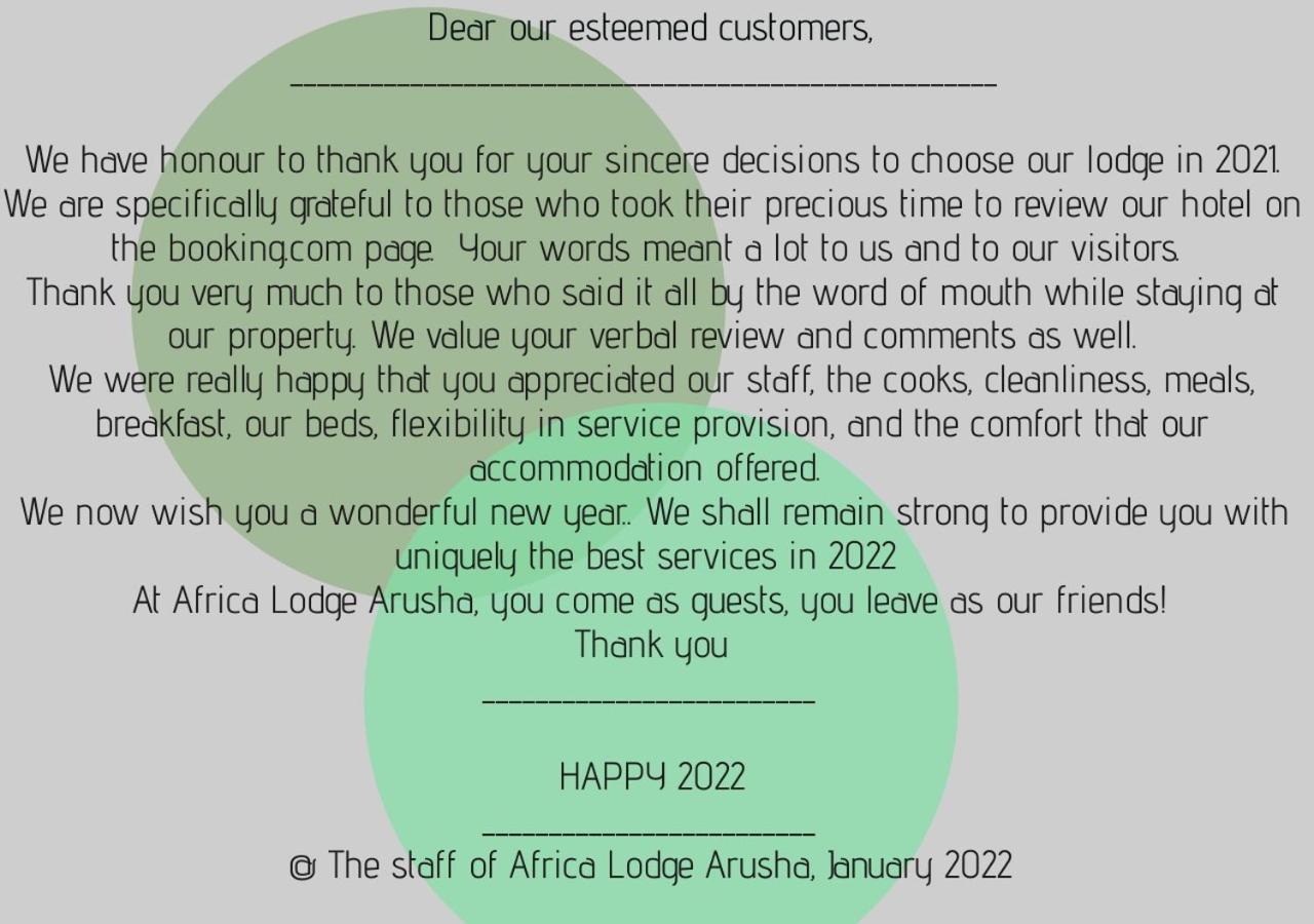 Africa Lodge Arusha Nkoaranga 外观 照片